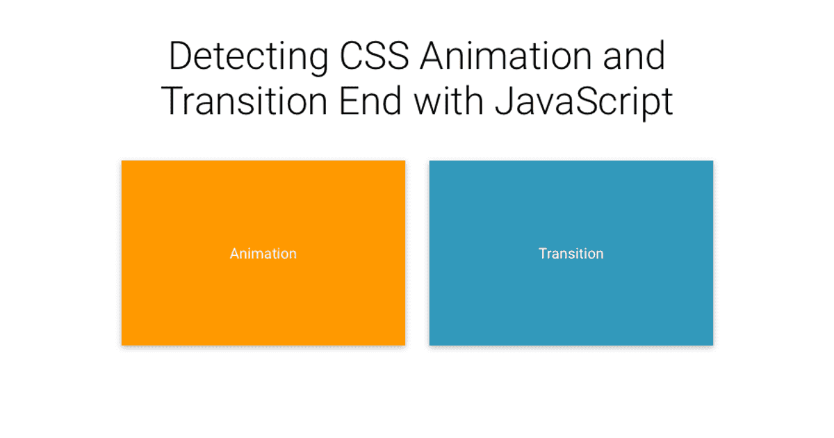Detecting CSS Animation and Transition End with JavaScript by Osvaldas  Valutis